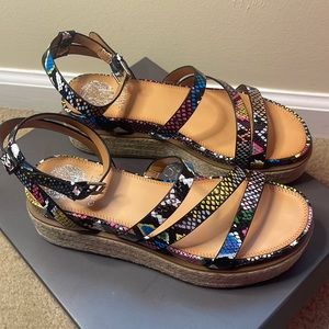 Vince Camuto Aevie Rainbow Snake Wedge Sandal